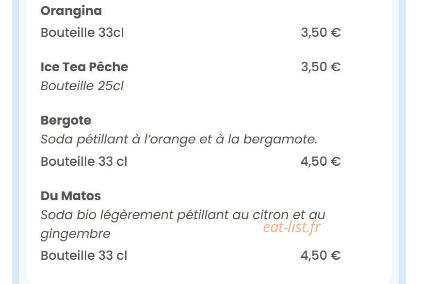 Le Bistrot de Côté Océan — carte page 11