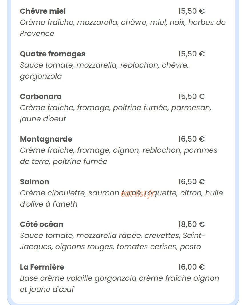 Le Bistrot de Côté Océan — carte page 5