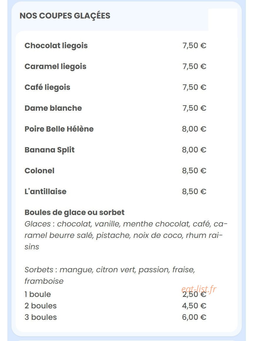 Le Bistrot de Côté Océan — carte page 8