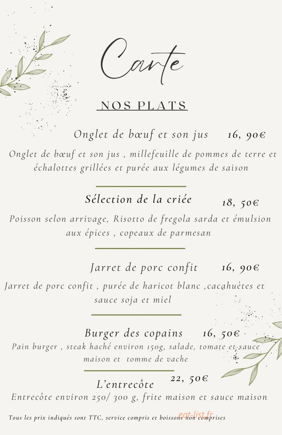 Chez les Copains — carte page 3