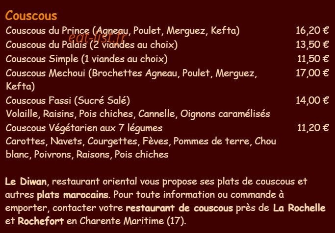 Le Diwan — carte page 2