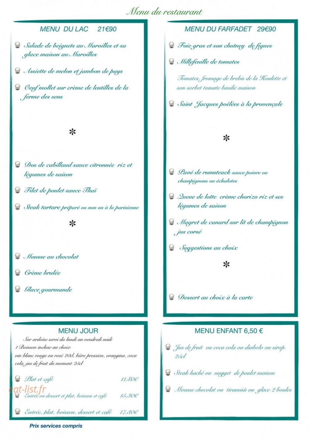Les Farfadets du Lac — carte page 4