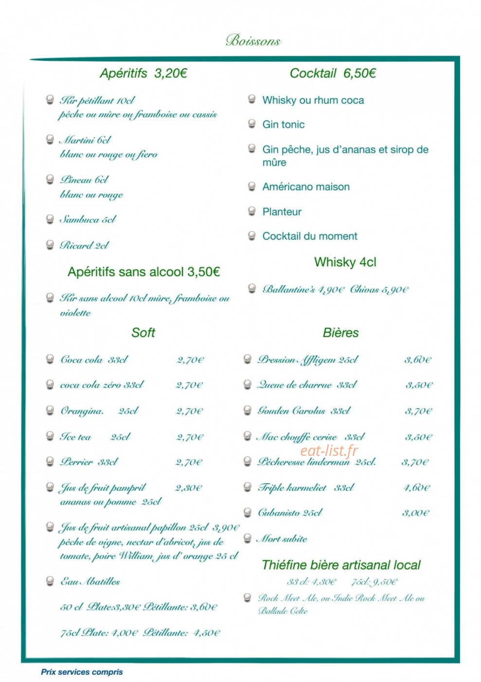 Les Farfadets du Lac — carte page 1