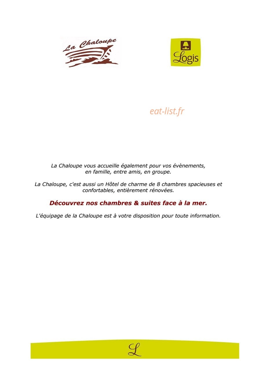 La Chaloupe — carte page 6