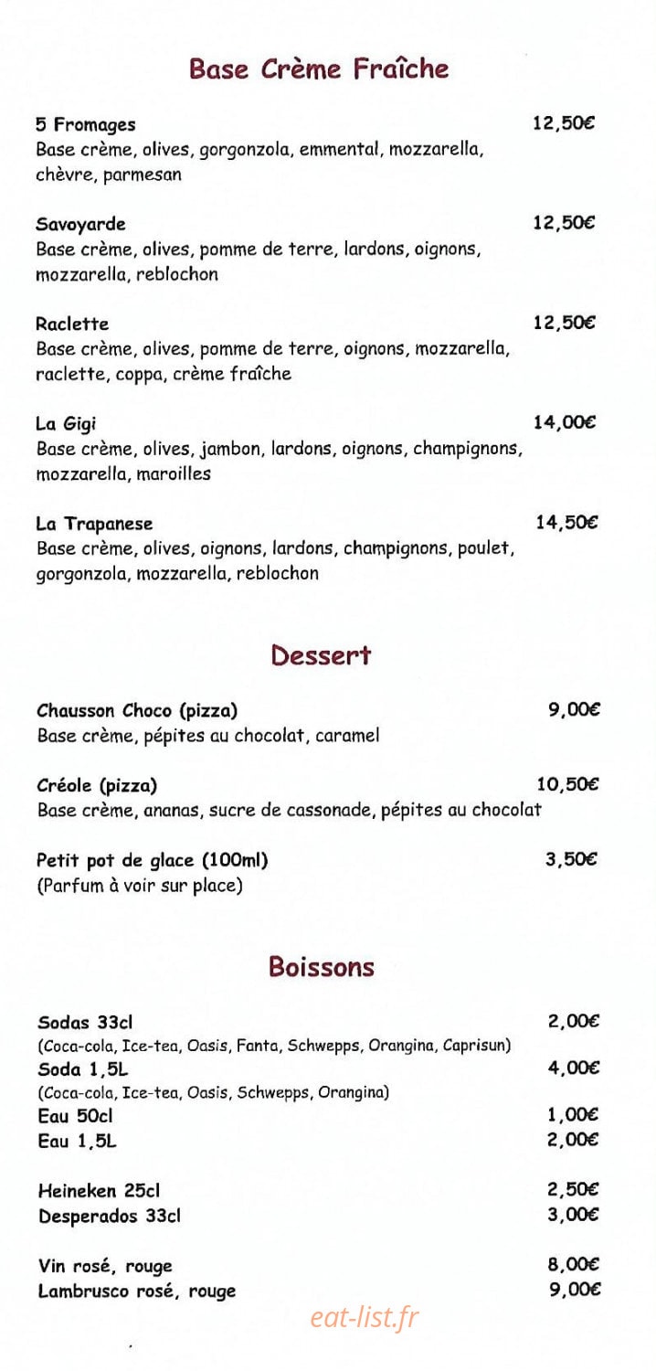 Pizz'a Dom — carte page 4