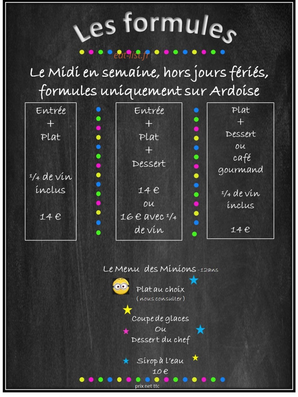 Restaurant Les Bujoliers — carte page 5