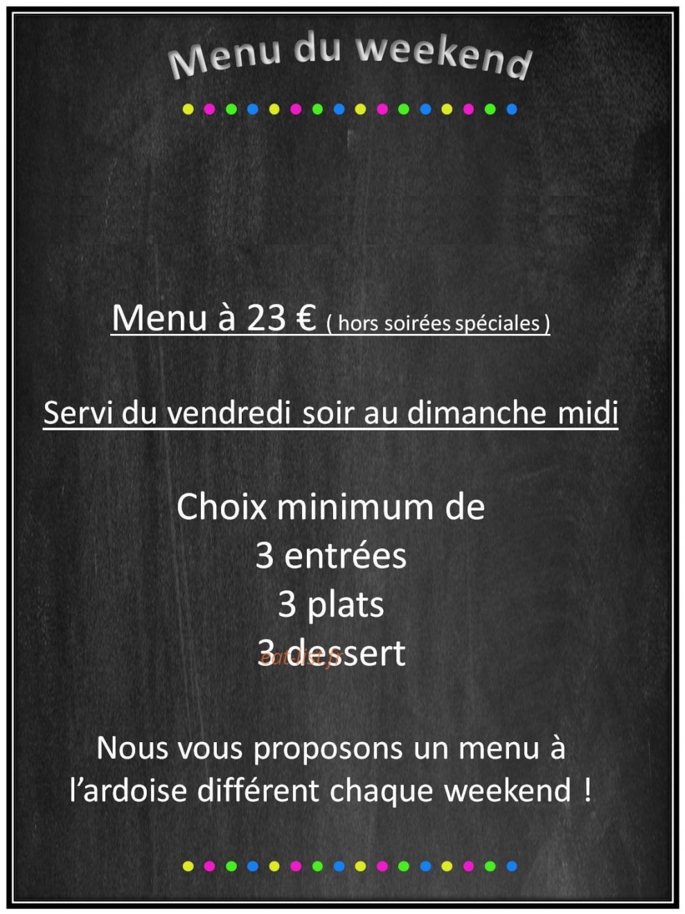 Restaurant Les Bujoliers — carte page 4