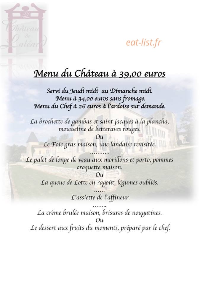 Chateau De Laléard — carte page 1