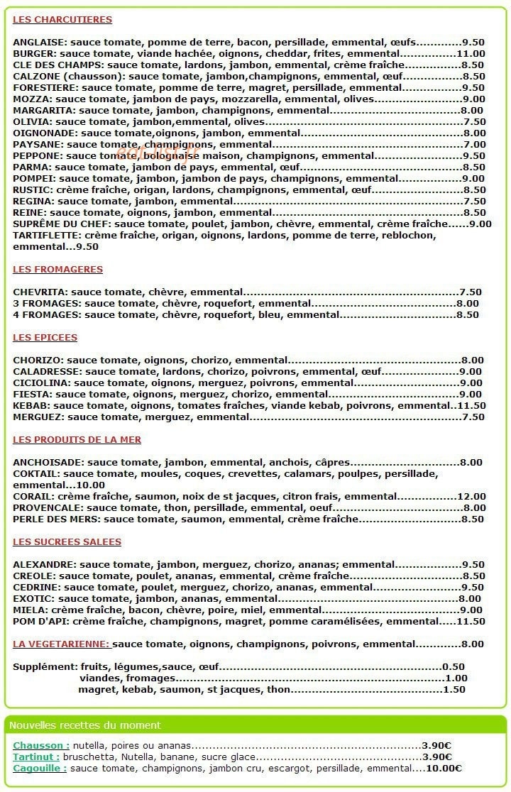 Chez steff — carte page 1