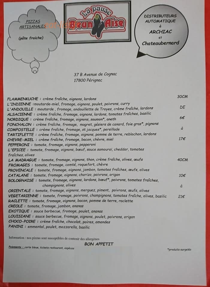 La pause Beunaise — carte page 1