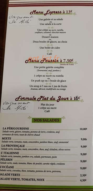 creperie Saint Jacques — carte page 3