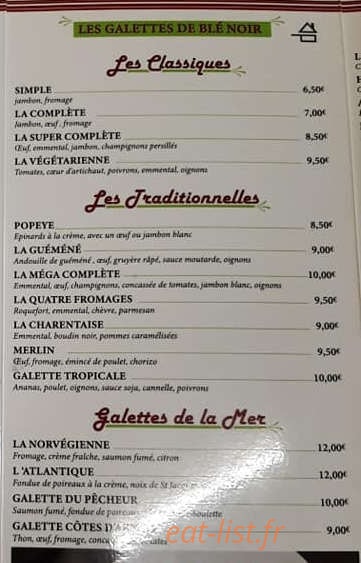 creperie Saint Jacques — carte page 4