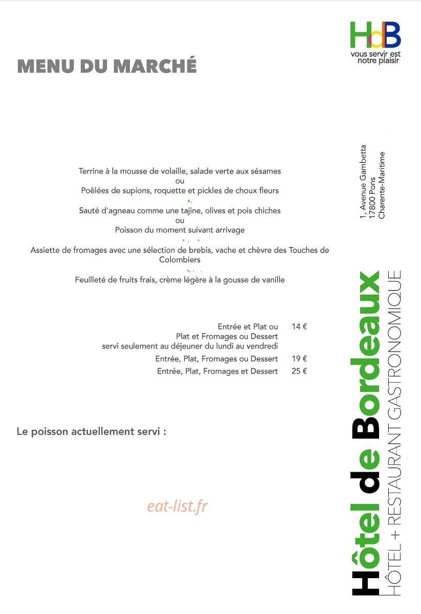 Hotel de Bordeaux — carte page 3