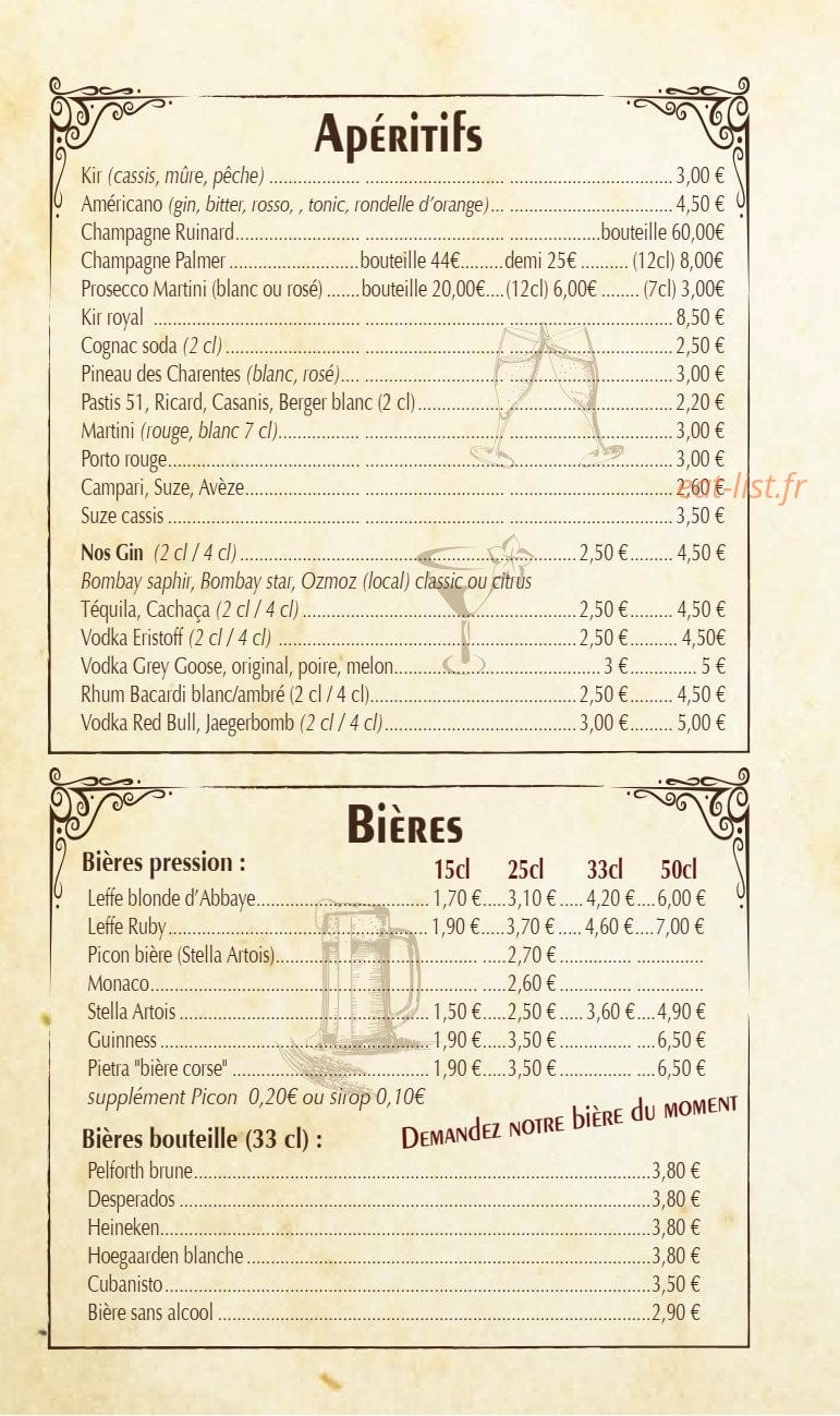 Le Café du Donjon — carte page 9