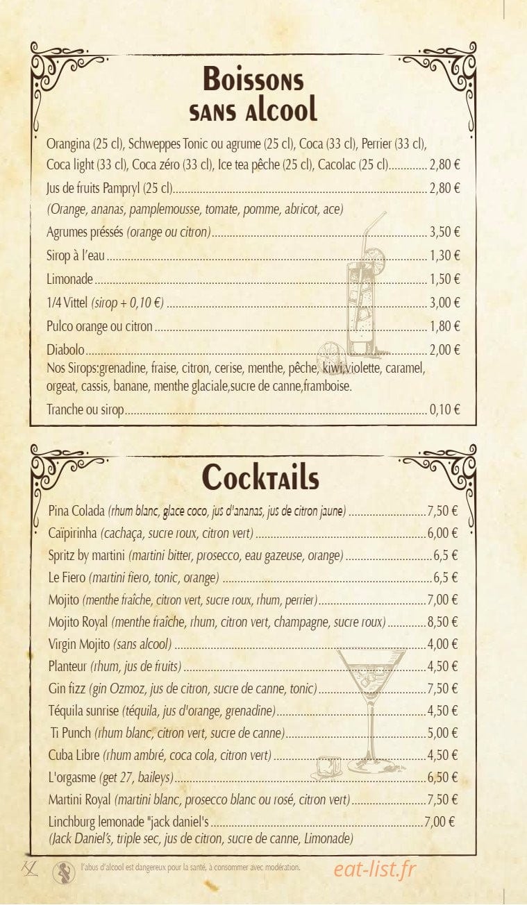 Le Café du Donjon — carte page 8