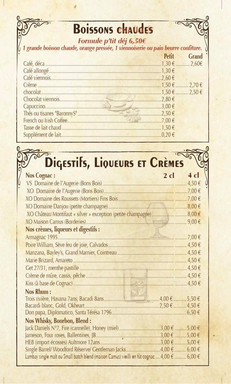 Le Café du Donjon — carte page 7