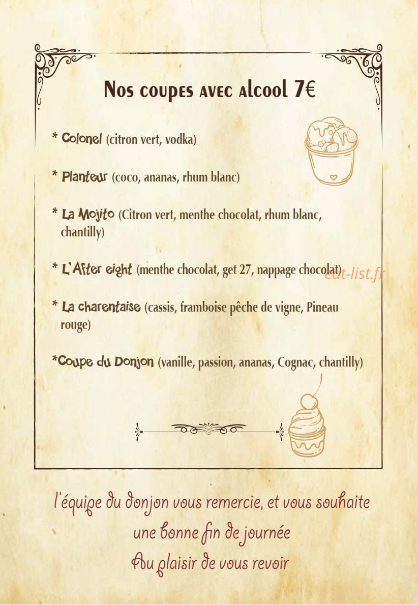 Le Café du Donjon — carte page 5
