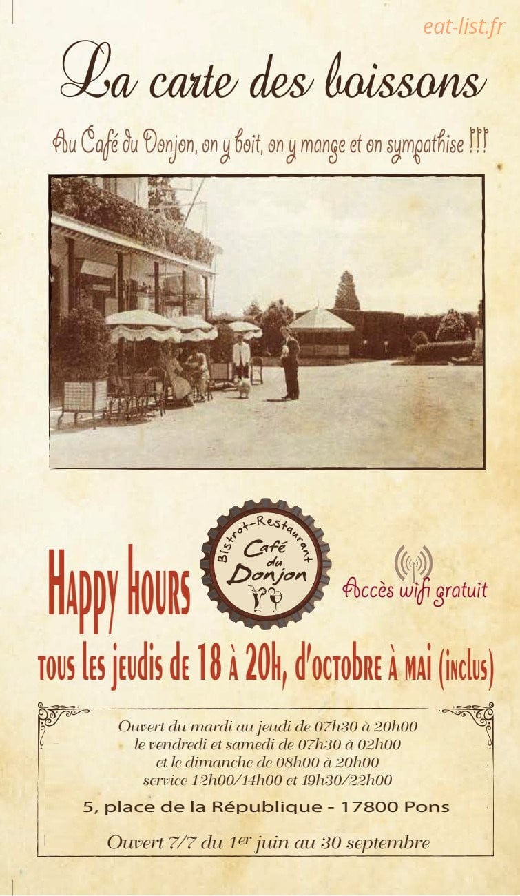 Le Café du Donjon — carte page 6