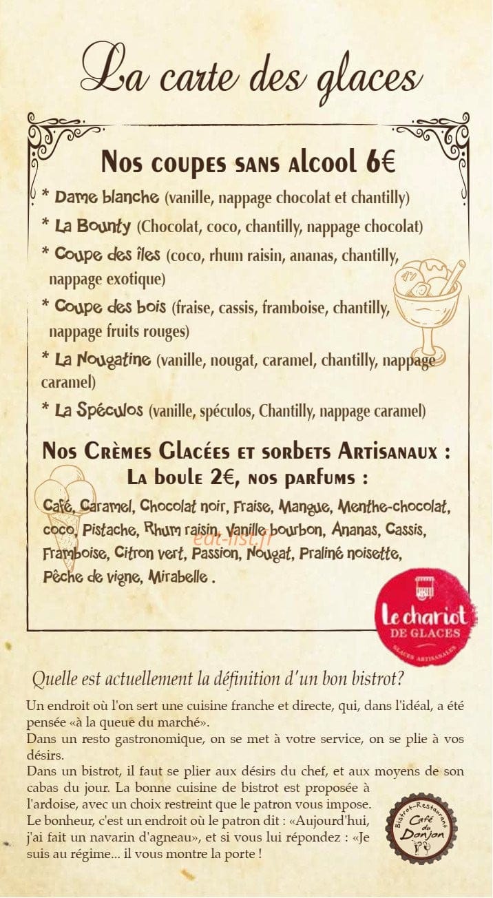 Le Café du Donjon — carte page 4