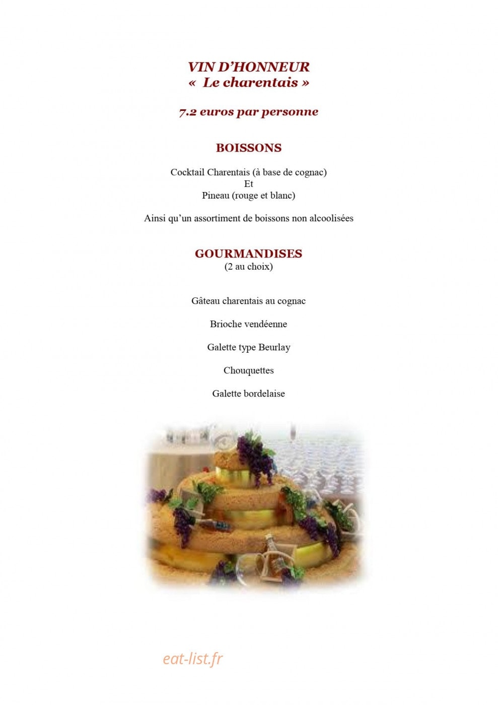 Traiteur Henriquet — carte page 12