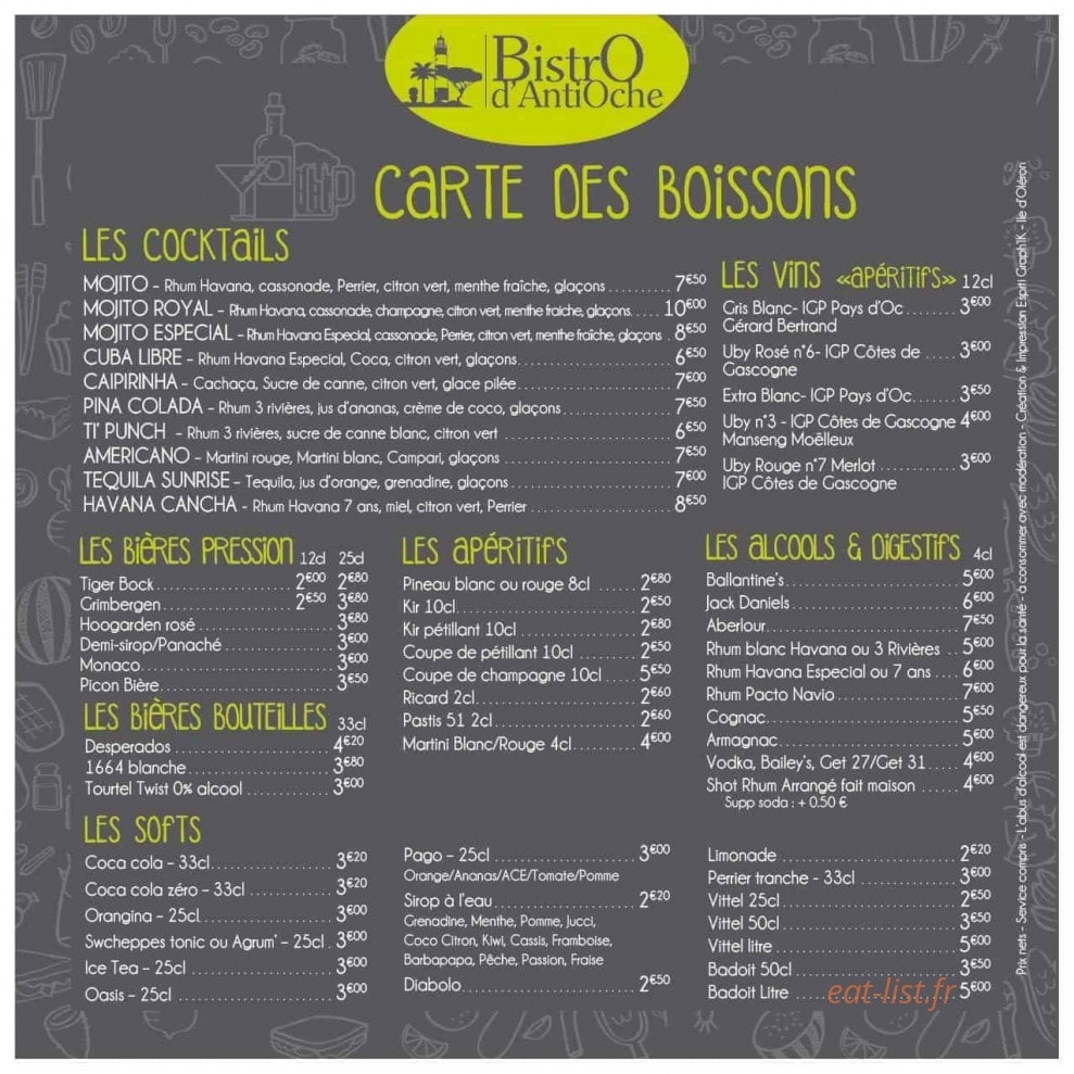 BistrO d'AntiOche — carte page 4