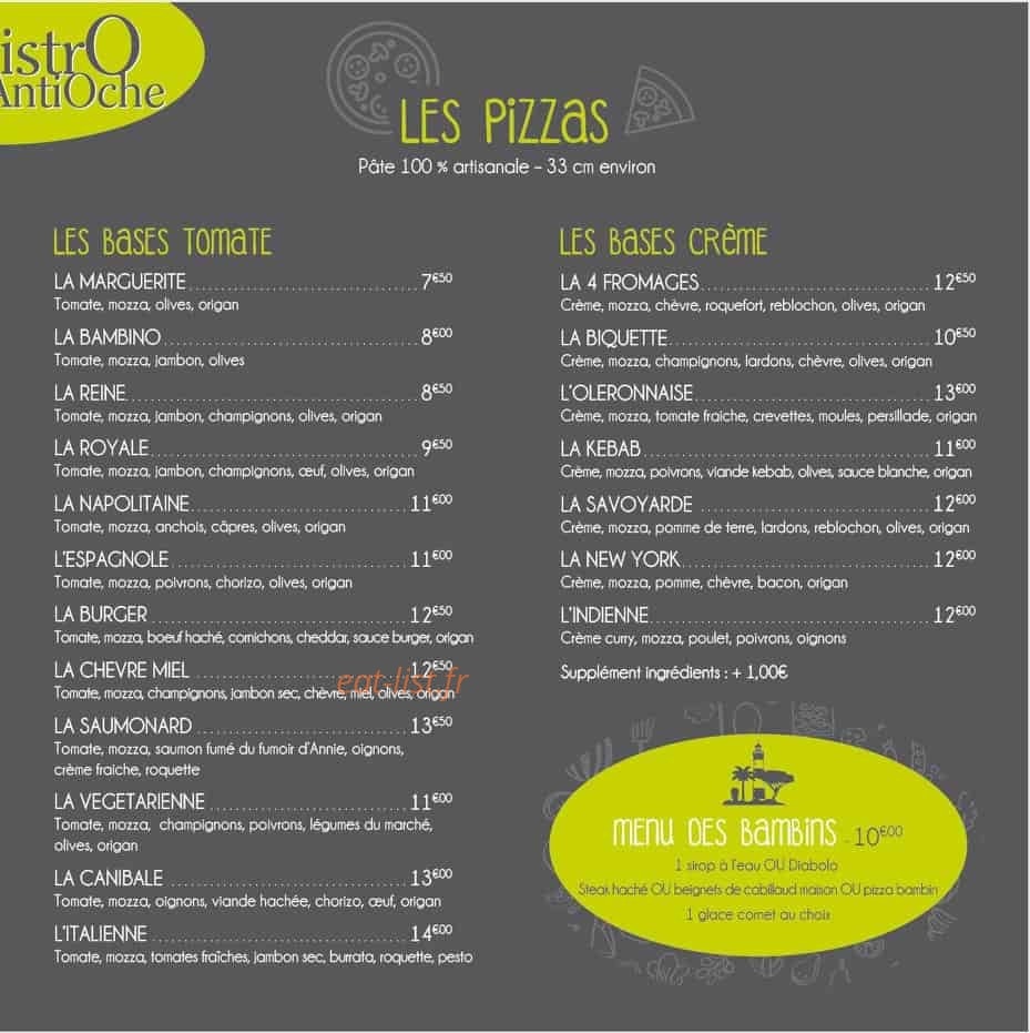 BistrO d'AntiOche — carte page 3