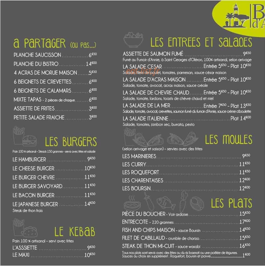BistrO d'AntiOche — carte page 2