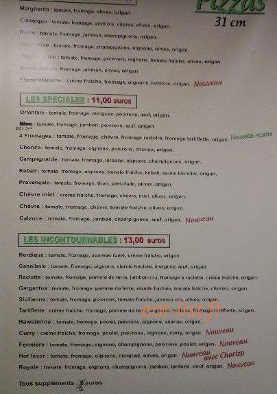 Pizza del Sol — carte page 2