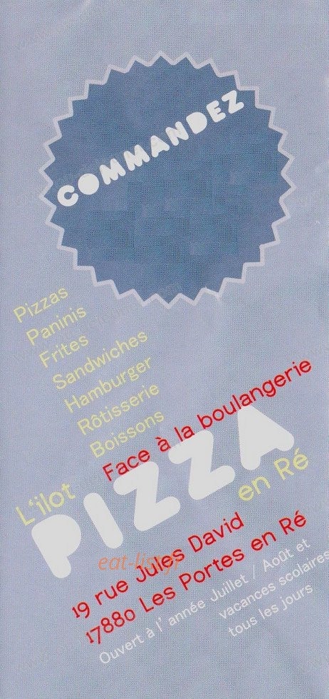 L'ilot pizza — carte page 6