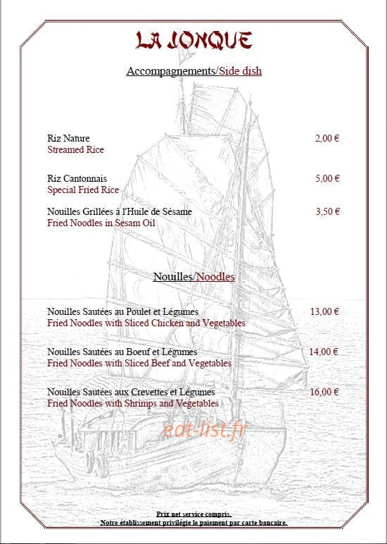 La Jonque — carte page 2