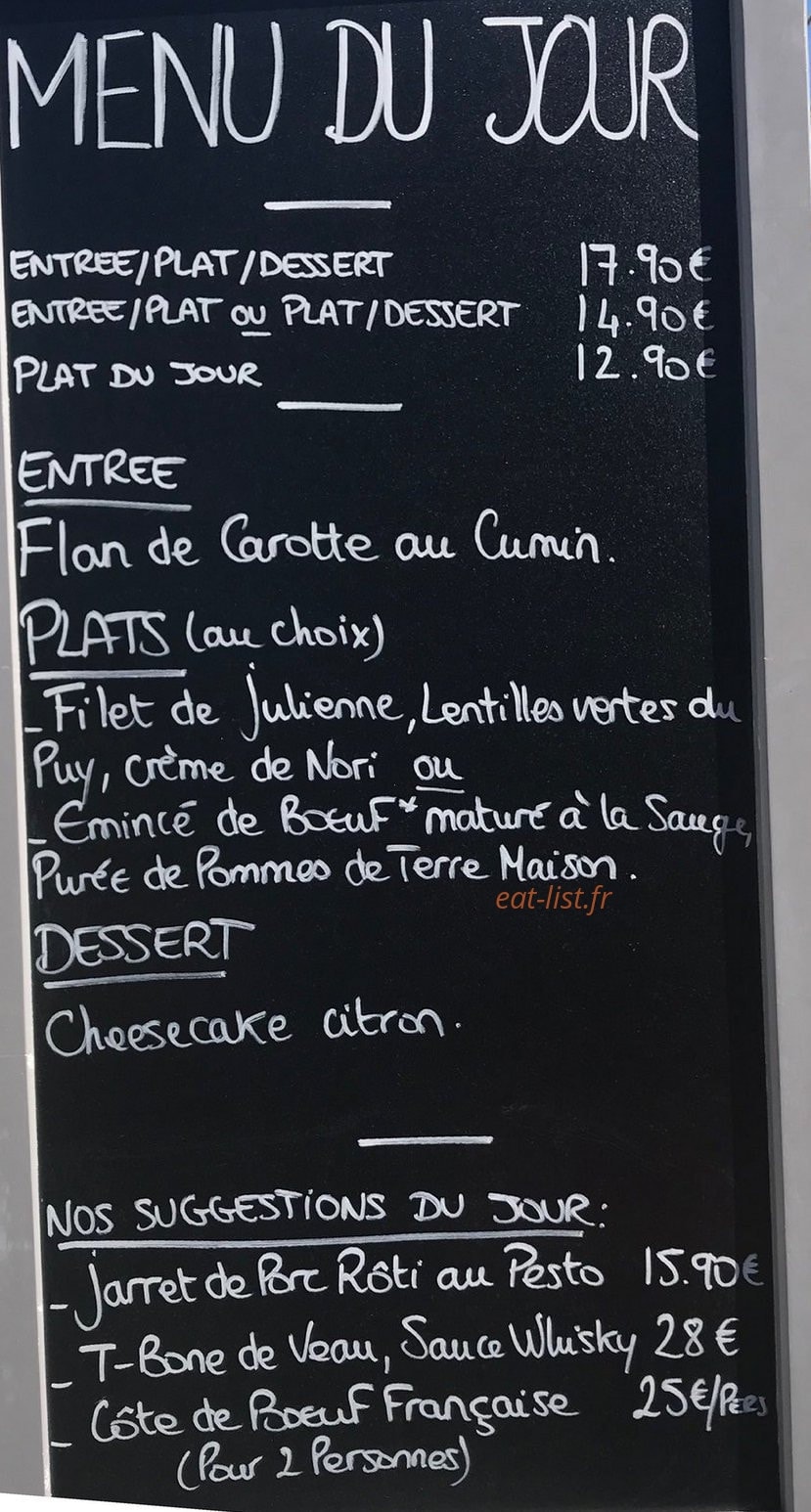 Le BistrÔ Vino — carte page 1