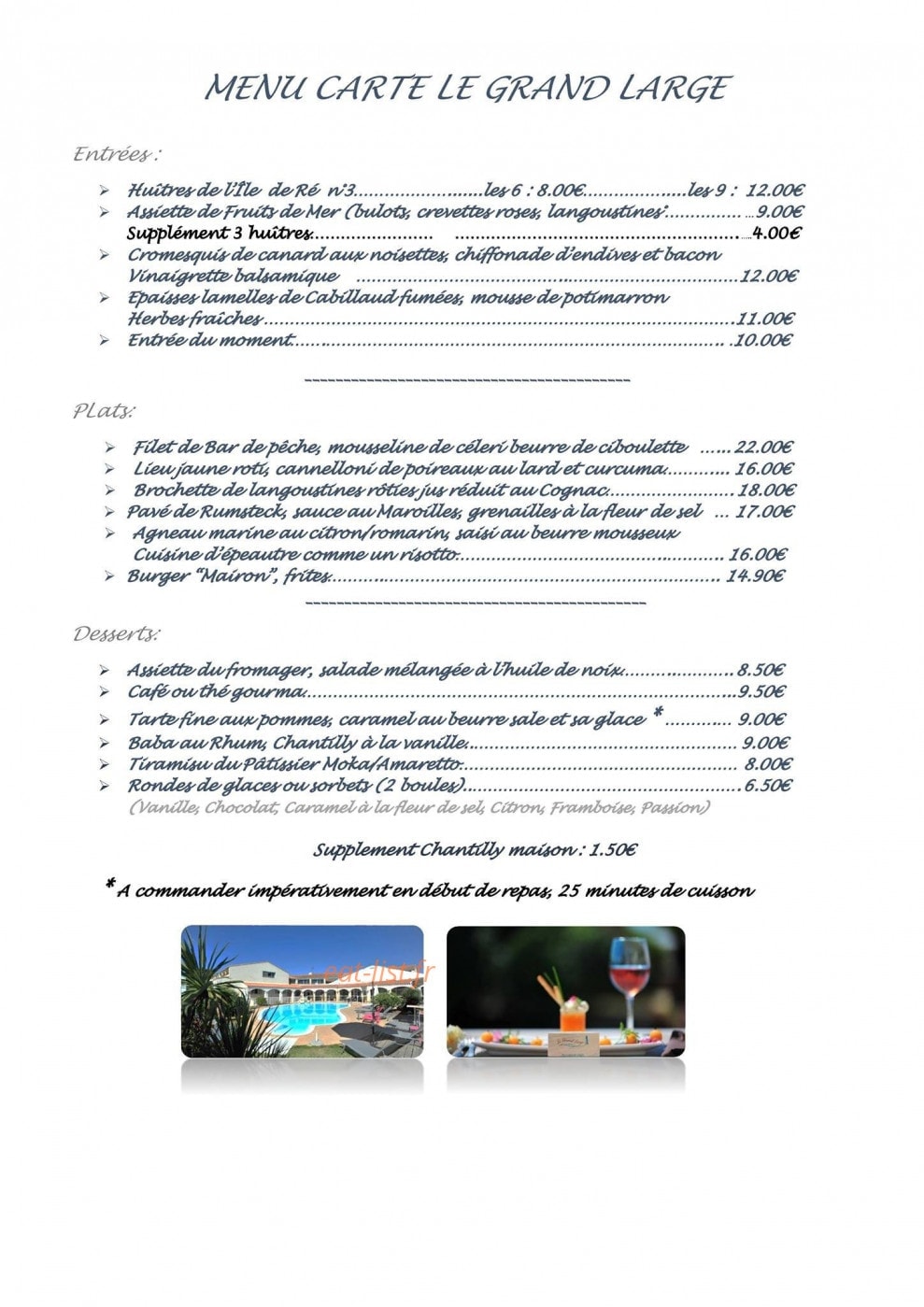 Le Grand Large — carte page 1