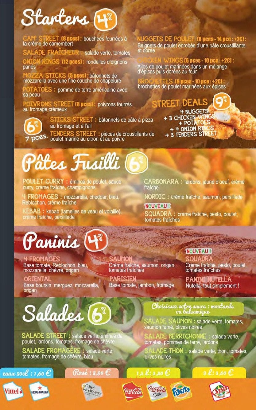 23 Pizza Street — carte page 3