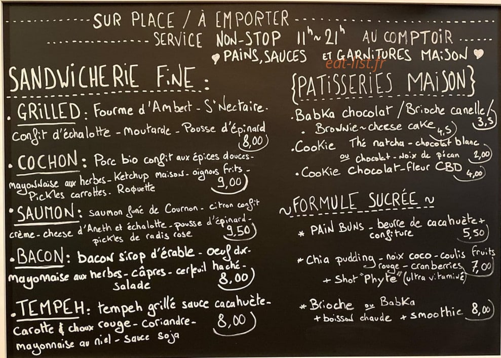 Artisane — carte page 1