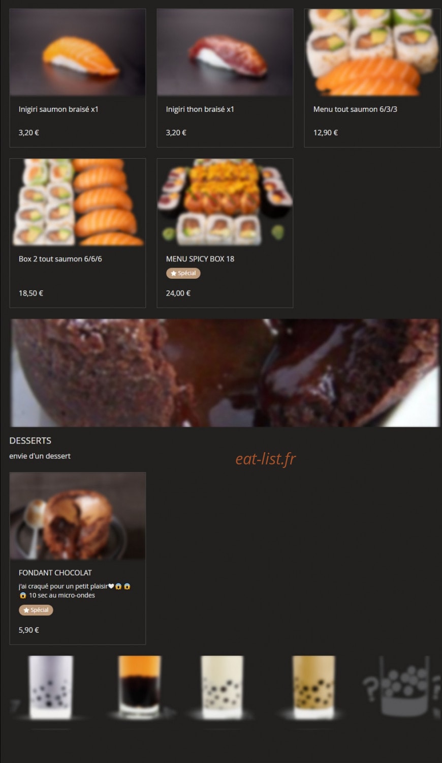 Bistro Izakaya — carte page 4