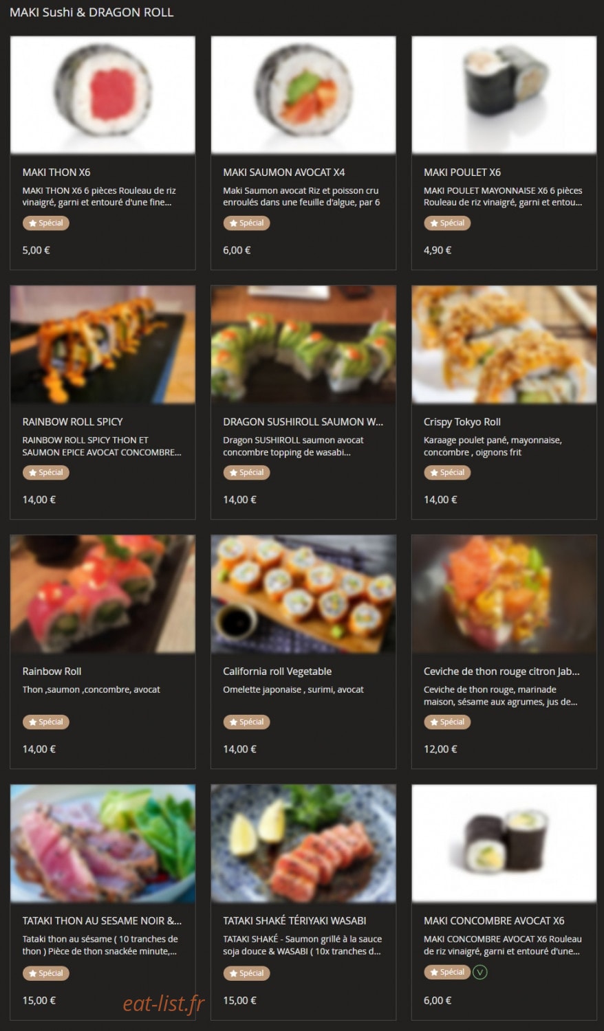 Bistro Izakaya — carte page 1