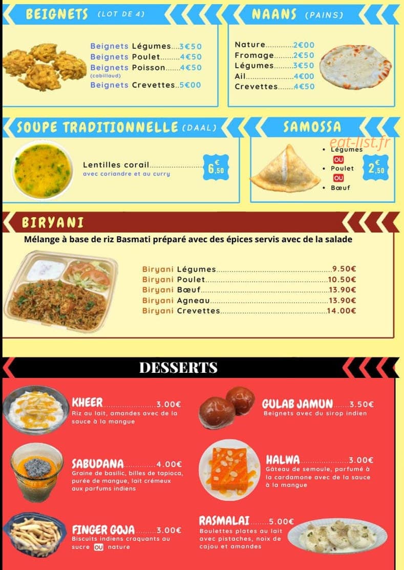 Bollywood Kitchen — carte page 4