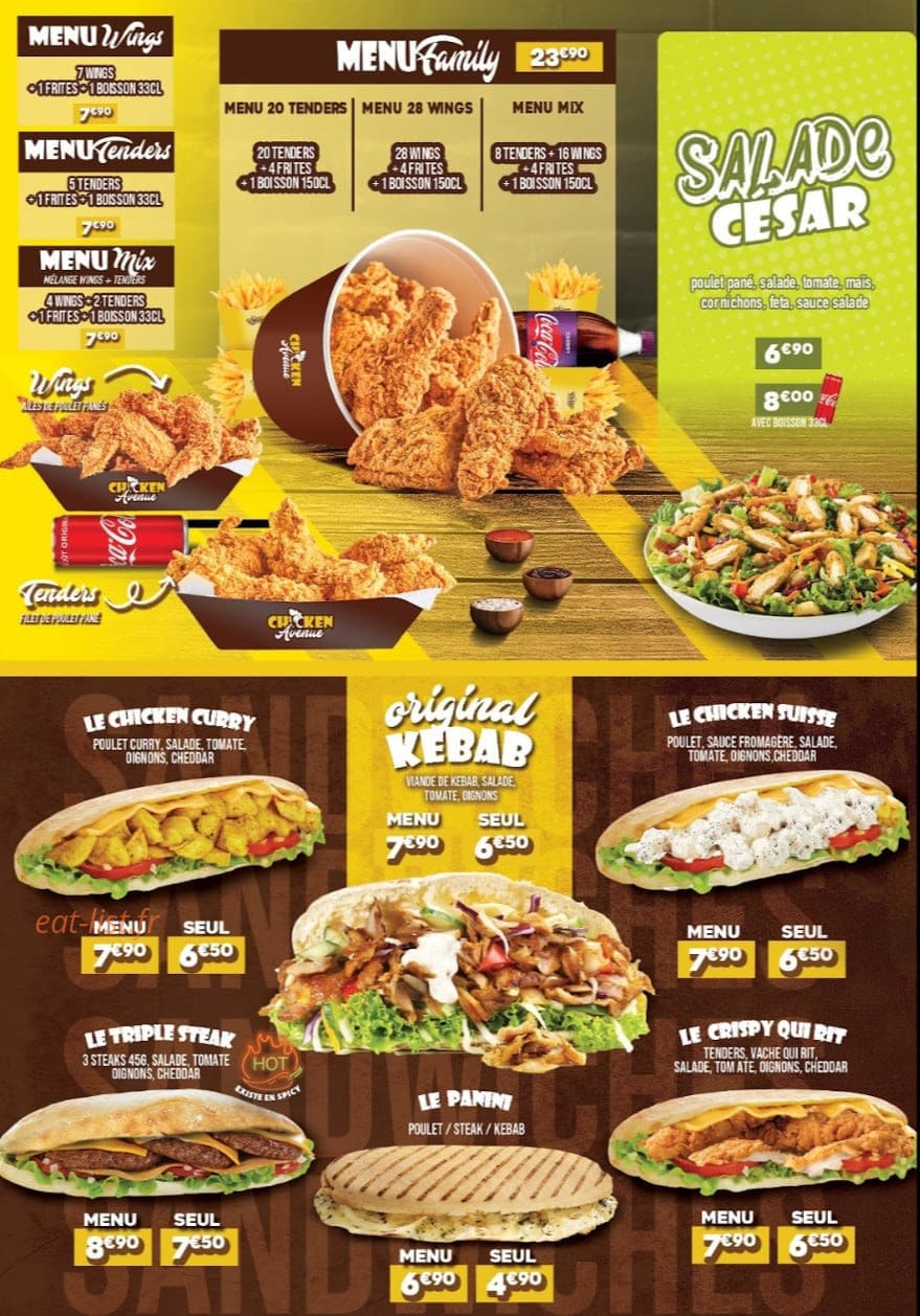 Chicken avenue — carte page 3