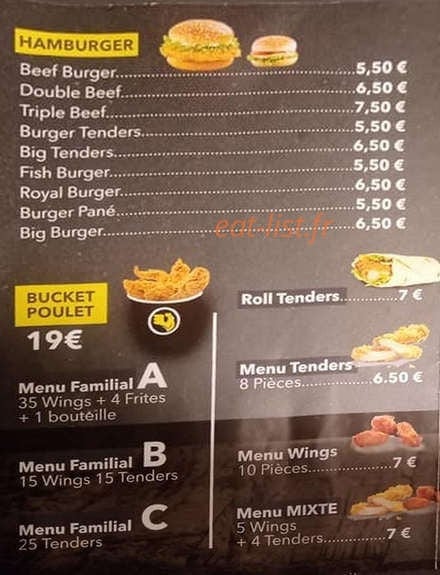 Chicken Burger — carte page 2