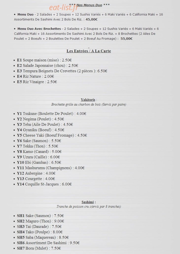 Cosy delice — carte page 3