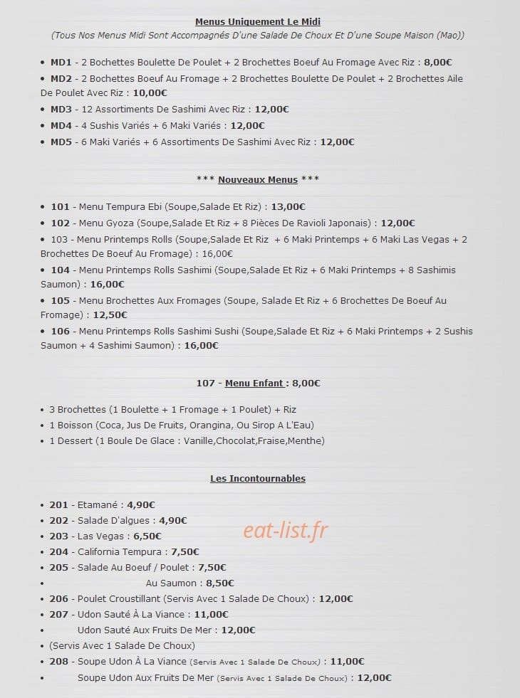 Cosy delice — carte page 1