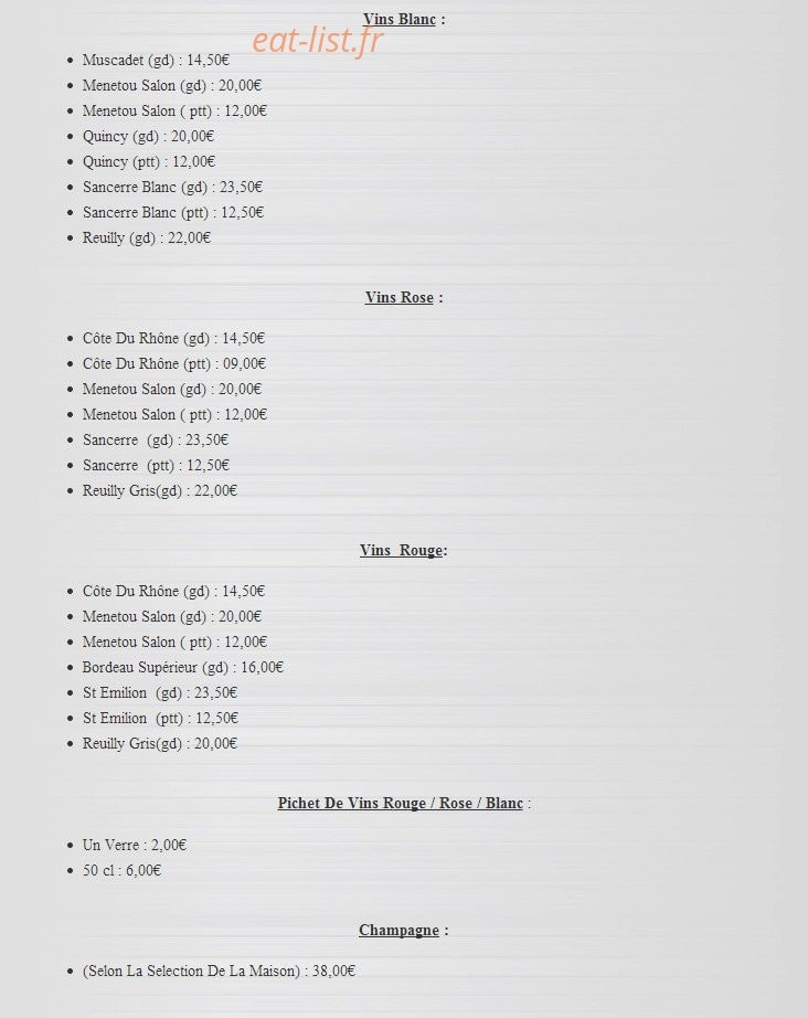 Cosy delice — carte page 6