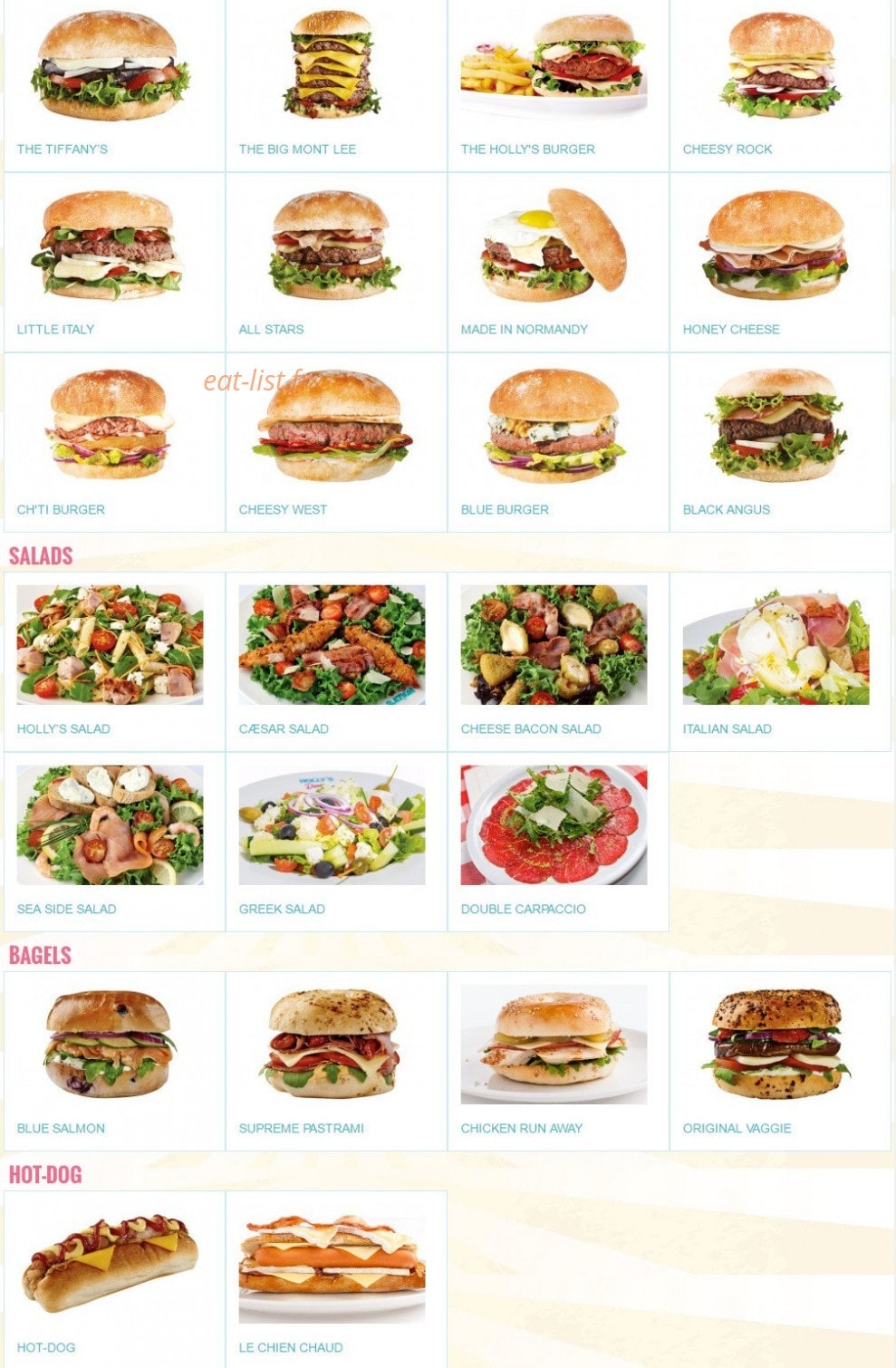 Holly's diner — carte page 2