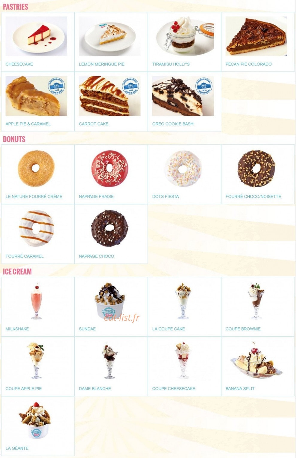 Holly's diner — carte page 4