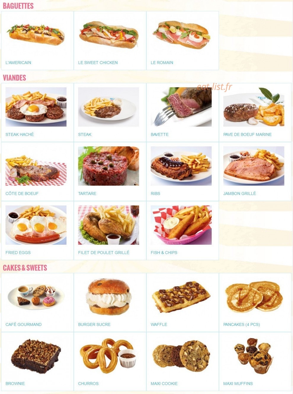 Holly's diner — carte page 3