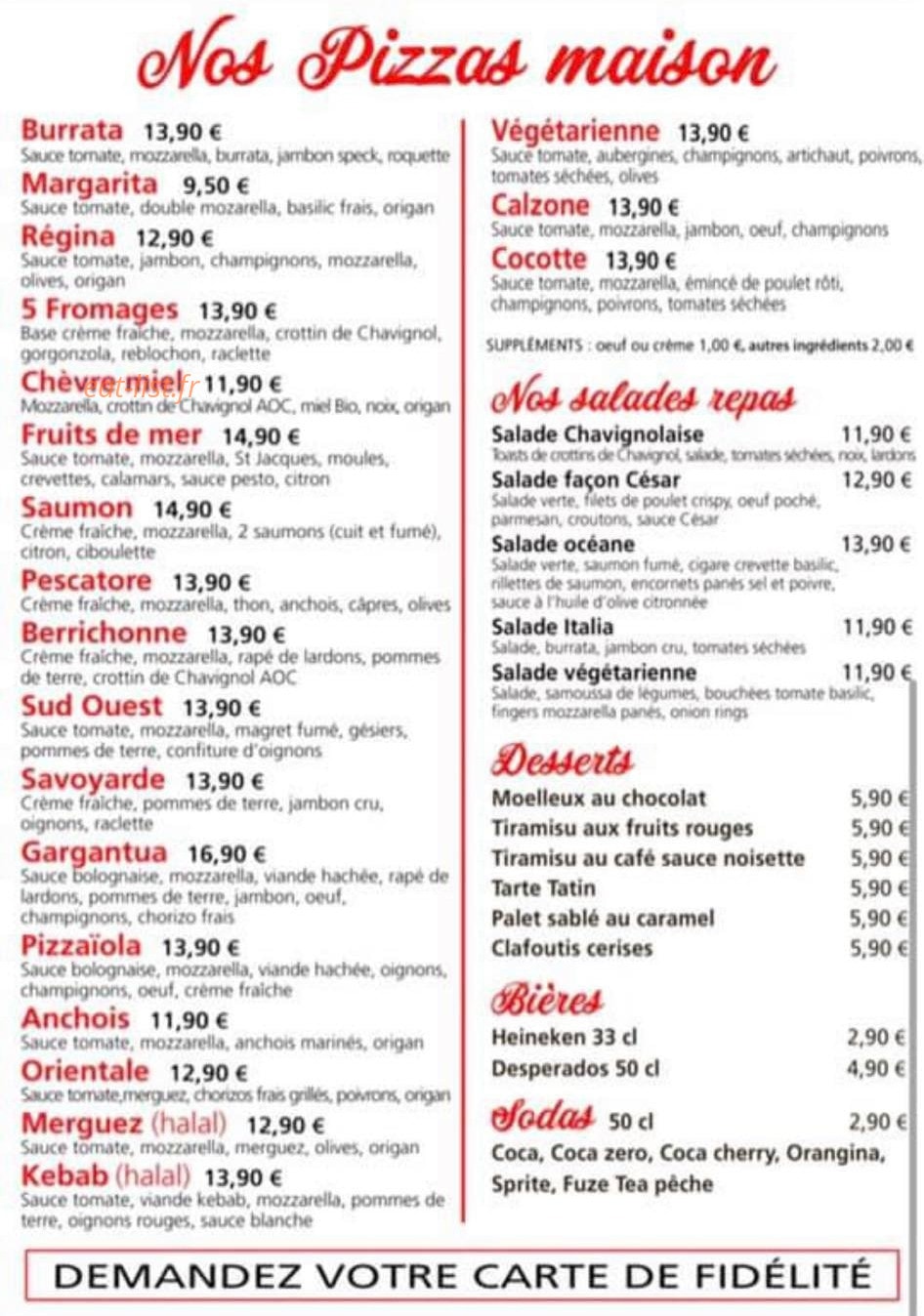 La Burrata — carte page 2