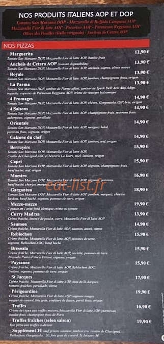 La Pasta à Bourges - menu et photos