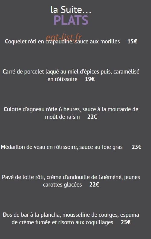 La Suite — carte page 2