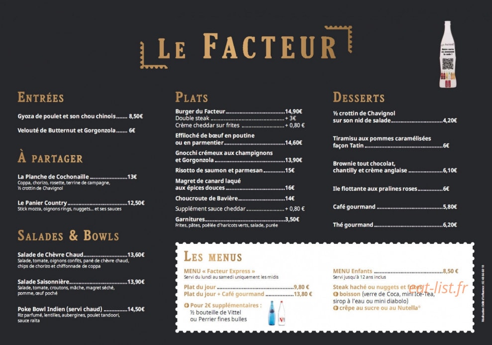 Le facteur — carte page 1