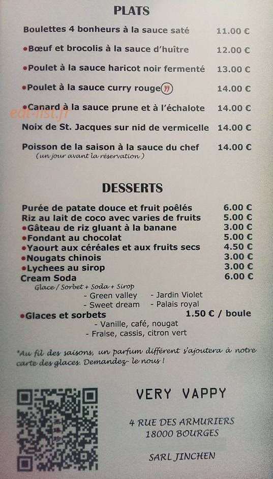 Le very vappy — carte page 2